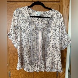 Lucky Brand Women’s Casual Top, Floral Shirt, Size XL